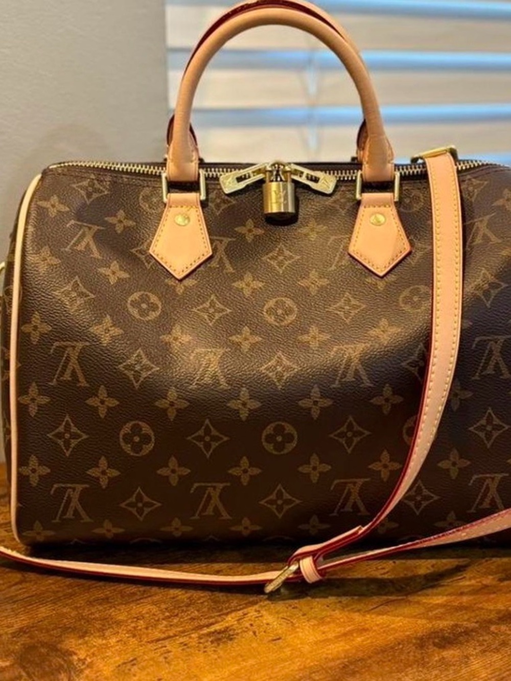 Louis Vuitton Brown Monogram Satchel with Light Vachetta Trim